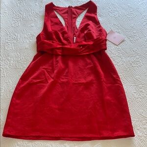 Red Sleeveless Cocktail Dress